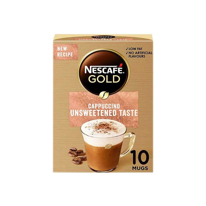 Nescafe Gold Cappuccino unsweetened Taste Instant Coffee Sachets (8 x  14.2g)