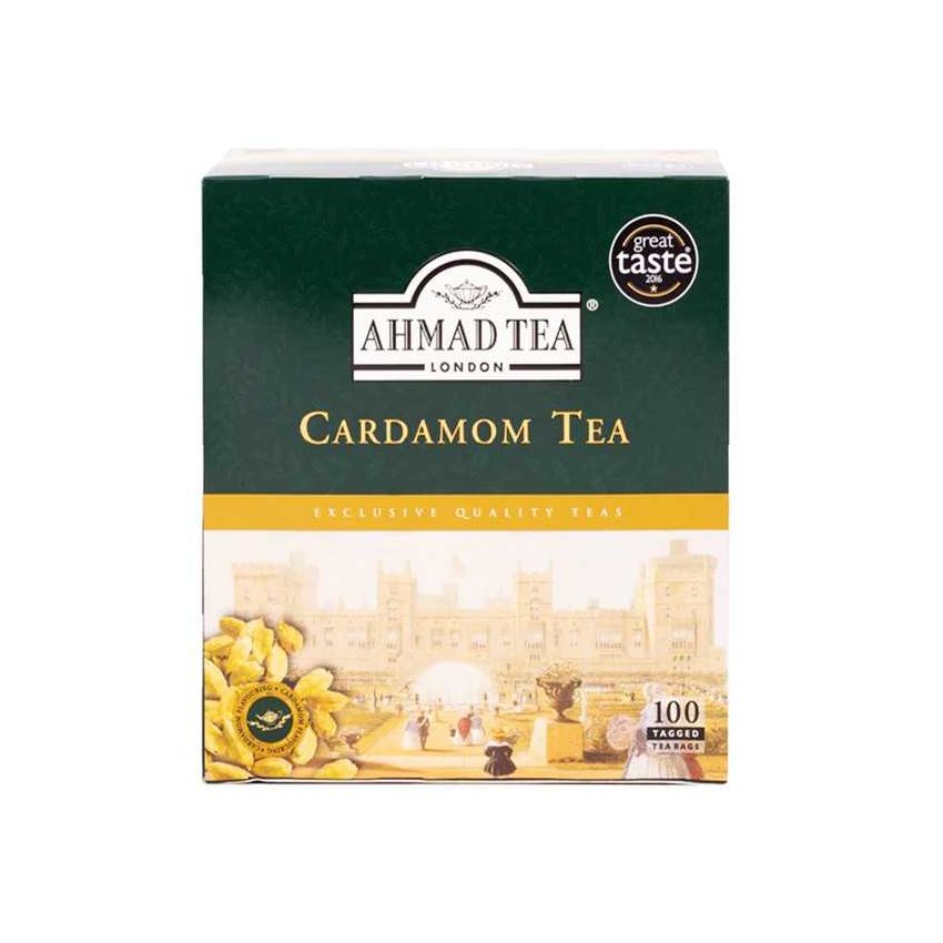 Ahmad Tea Black Tea, Cardamom Teabags (No Envelopes), 100 ct - Caffeinated  and Sugar-Free