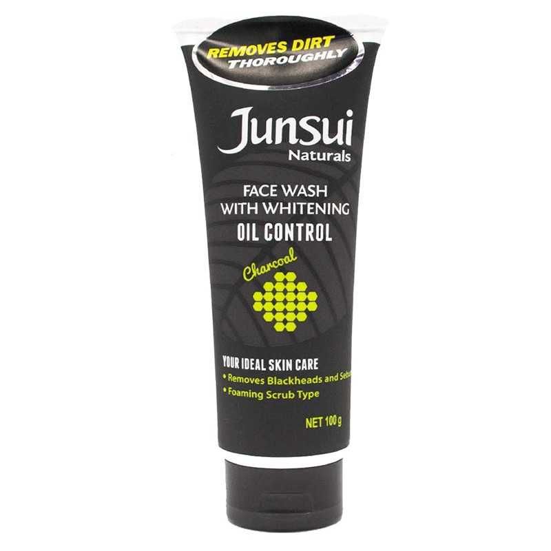 Junsui Whitening Oil Control Charcoal Face Wash 100g Online Falcon