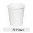 Disposable White Plastic Cup 50pcs