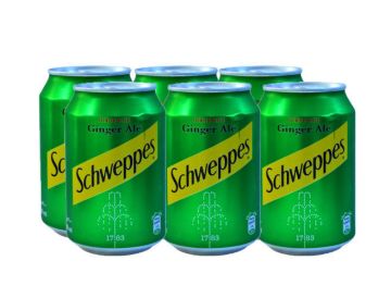 Schweppes Ginger Ale Soft Drink 300ml Pack of 6