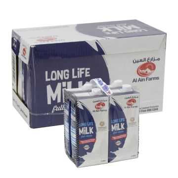 Al Ain Long Life Milk full fat 1ltr Pack Of 12