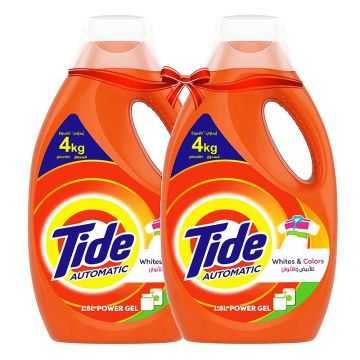 Tide Whites & Colors Power Gel Detergent 1.8L Twin Pack