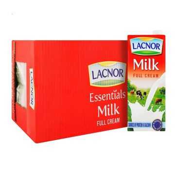 Lacnor Milk Full Cream 1 Litre Pack of 12