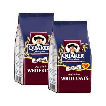 Quaker Quick Cooking White Oats Packet 500g Pack of 2