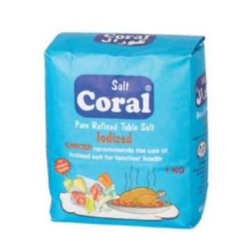Coral Pure Refined Iodized Salt 25kg Bag