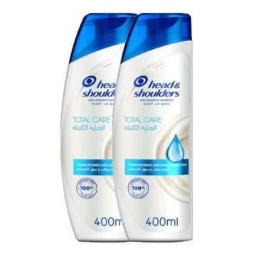 H & S Total Care Anti-Dandruff Shampoo 400mlx2