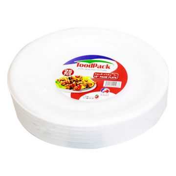 Foodpack Foam Plate 10'' 25pcs
