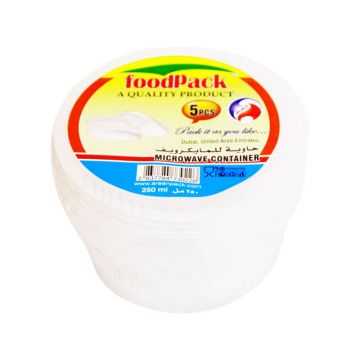 Foodpack Microwave Container 250ml 5pcs