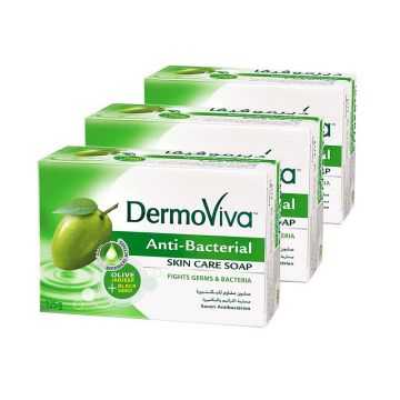 Dermoviva Anti Bacterial Soap 3pcs Of 125g