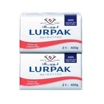 Lurpak Butter Unsalted 400g Pack of 2