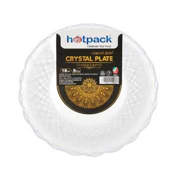 Hotpack Round Crystal Plate 5pcs