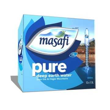 Masafi Bottled Drinking Water 1.5L Pack of 12