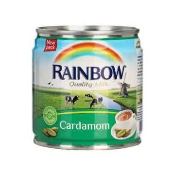 Rainbow Evaporated Milk Cardamom 160ml Pack of 48