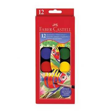 Faber Castell Water Colour with Brush(30mm) 12 Colors
