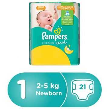 Pampers New Baby-Dry Diapers Size 1,2-5kg