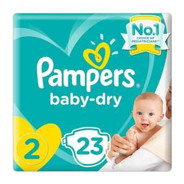 Pampers New Baby-Dry Diapers Size 2, 3-8kg Pack of 6