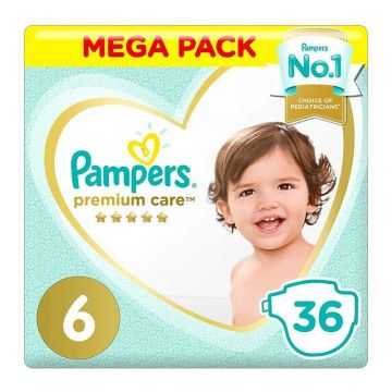 Pampers Premium Care Diapers Size 6, 36 Pieces