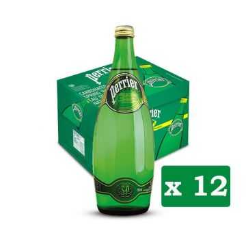 Perrier Carbonated Mineral Water 750ml Pack of 12