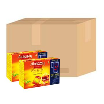 Alokozay Black Tea 100 Tea Bags + Mug, Box of 12
