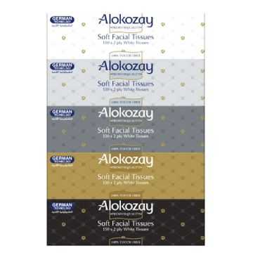 Alokozay Soft Facial Tissues 130 Sheets Pack of 5