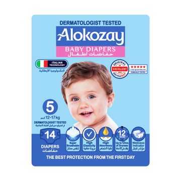 Alokozay Baby Diaper Size 5 (12-17 KG) - 14pcs