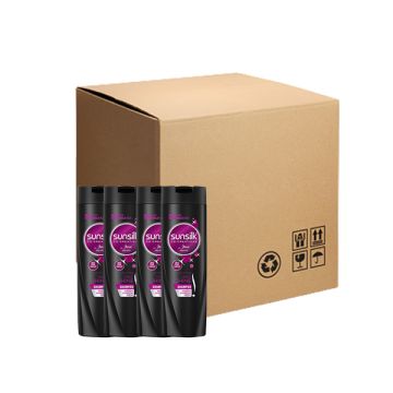 SunSilk Shampoo Stunning Black And Shine 200ml, Box of 24