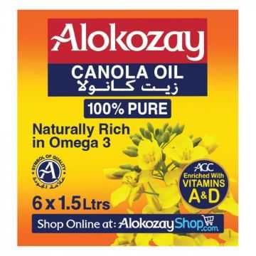 Alokozay Canola Oil 1.5L Pack Of 6
