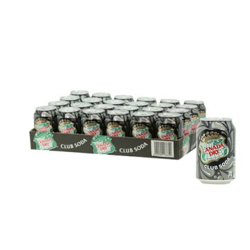 Canada Dry Club Soda Can 300ml Pack of 24