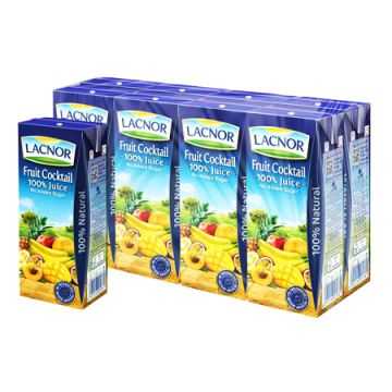 Lacnor Essentials Fruit Cocktail Juice 180ml (Pack of 8)