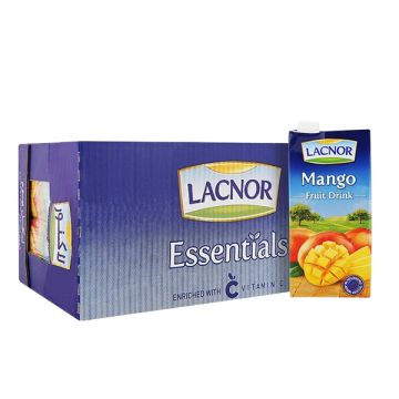 Lacnor Essentials Mango Juice 1L, Box of 12