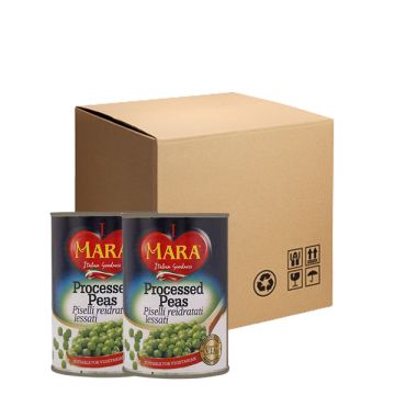 Mara Italian Boiled Processed Green Peas 400g, Box of 24