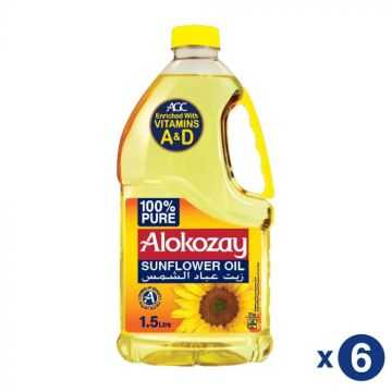 Alokozay Sunflower Oil 1.5L Pack Of 6