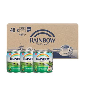 Rainbow Evaporated Milk Cardamom 160ml Pack of 48