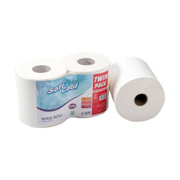 Soft&Cool Embossed Maxi Rolls 2ply-130Mtr,Box Of 6 Rolls