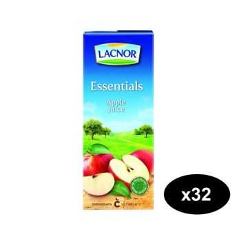 Lacnor Essentials Apple Juice 180ml Pack of 32